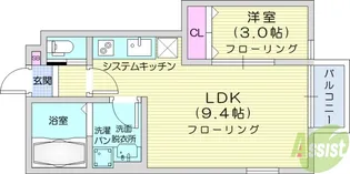 セフィラ上杉【1階】の間取り