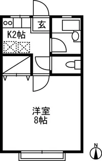 YSハイツB【1階】の間取り