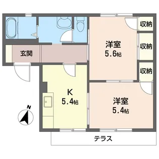 カルチャーB【1階】の間取り