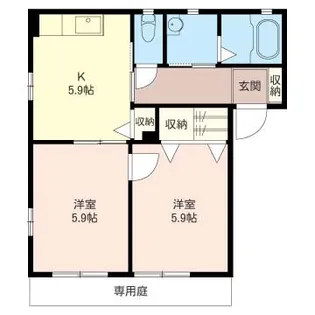 ボンヌ・シャンスA【2階】の間取り