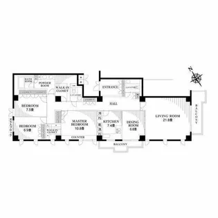 東京都品川区東五反田1【マンション】の間取り