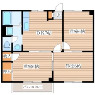 パラメーゾンA【1階】の間取り