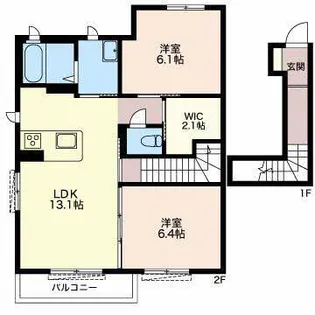サンフローラ【2階】の間取り