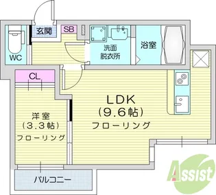Clover木ノ下【2階】の間取り