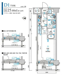 メインステージ森下駅前【8階】の間取り
