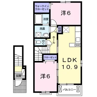 広島県呉市押込1【アパート】の間取り