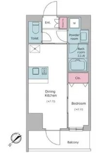 レジディア都立大【8階】の間取り