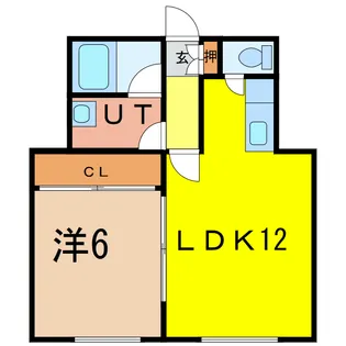 ウエストE【2階】の間取り