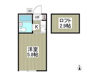 スマイルハウス第6【2階】の間取り
