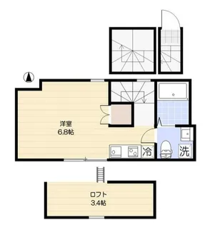 東京都新宿区弁天町【アパート】の間取り