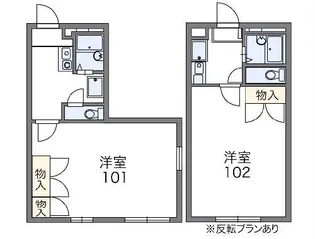 レオパレスマーレ高松【1階】の間取り