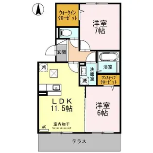 アヴァンツァーレ【1階】の間取り