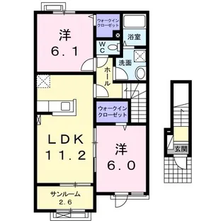 ルーチェ・パルコ A【2階】の間取り