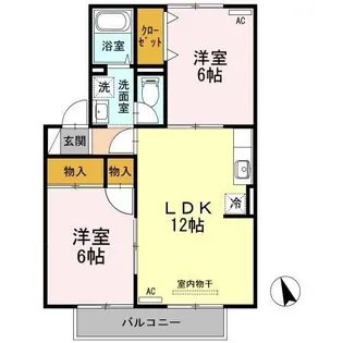 エスポワール米原 B棟【2階】の間取り