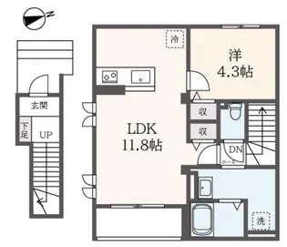 月見ハイム【2階】の間取り