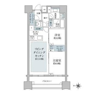 パークコート南麻布【13階】の間取り