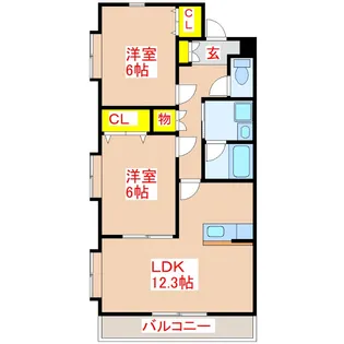 ウェーブヒルズ【2階】の間取り