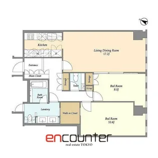 プルデンシャルタワーレジデンス【36階】の間取り