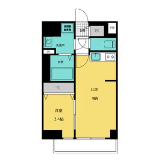 プレサンス名駅南エディフィス【11階】の間取り