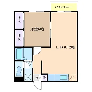 エステート八重洲【3階】の間取り