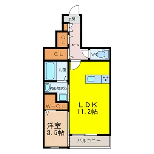 メルヴェイユ【1階】の間取り