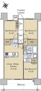 ザ・天王寺レジデンス【15階】の間取り