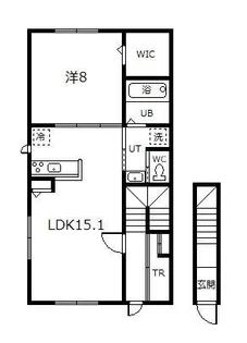 プラーサ神居A【2階】の間取り