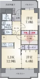 カルフール・パレ【4階】の間取り