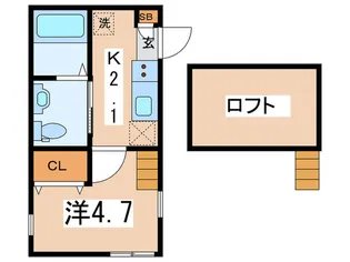 ベイルーム東白楽【2階】の間取り