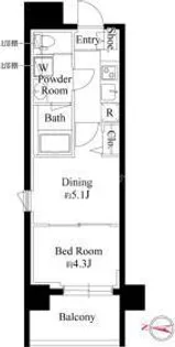 Primal両国【5階】の間取り