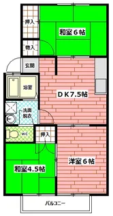 ハイマート東原【2階】の間取り