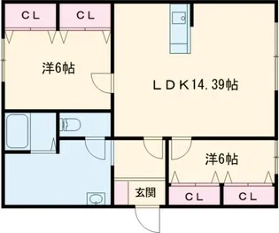 寿ハイムD【1階】の間取り