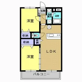 ユーミー川方【3階】の間取り