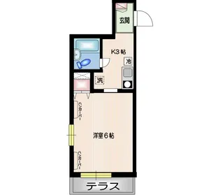 サザンハイツ【1階】の間取り