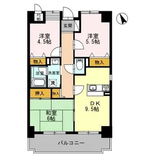 エール豊岡【4階】の間取り