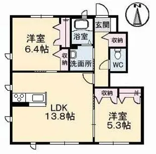 シェリール A棟【1階】の間取り