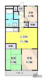 アスティーロイヤル【3階】の間取り
