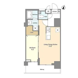 LIBR GRANT 大宮【6階】の間取り