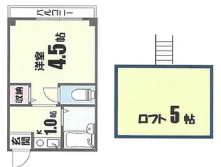 プチコート今里【4階】の間取り