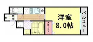 オーシャン難波南【6階】の間取り