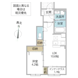 仮)那珂市菅谷字杉原新築アパート【1階】の間取り