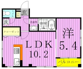 LOVE新鎌ヶ谷【4階】の間取り