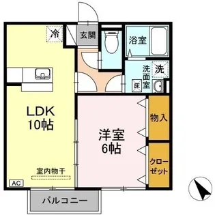 シュプルング黒川 B棟【2階】の間取り