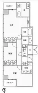 アステリオス北堀江ザ・メトロタワー【19階】の間取り