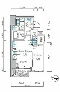アーバンコア原宿【12階】の間取り