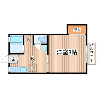 パレス中村【1階】の間取り