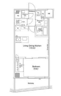 ザ・パークハビオ渋谷クロス【6階】の間取り