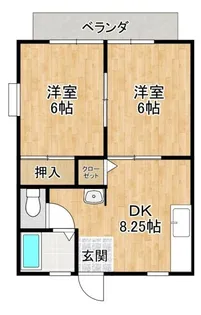 パークハイツ東【2階】の間取り