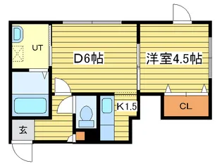 レジスタN23【3階】の間取り