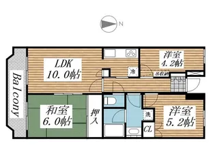 クレールメゾン【4階】の間取り